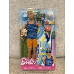 BARBIE: Surf's Up Malibu Ken‎ 12" Doll w/Accessories-New